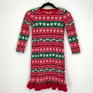 ‎Flannel Christmas Nightgown Ruffle Hem